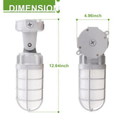 21W Vapor Tight LED Jelly Jar Light 2562 Lumens Ceiling Mount 5000K-UL cUL Certified - LEDLIGHTING WHOLESALE