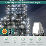 100W Led Explosion Proof Light for Class 1 Division 2-Hazardous Location Lighting-13000 Lumens-250W MH Equivalent-5000K