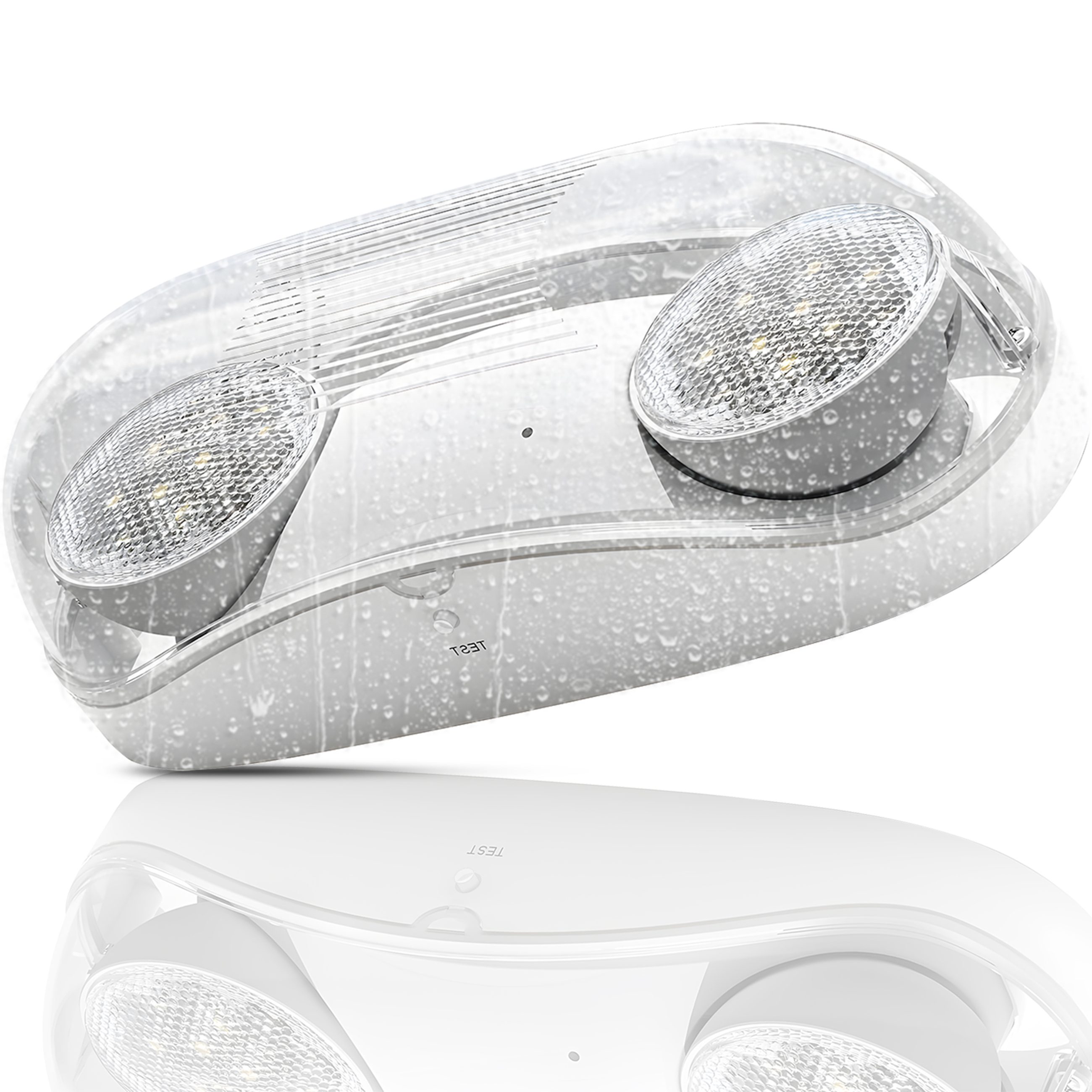 TANLITE LED Wet Location Outdoor Emergency Light with Adjustable Light Heads. UL-Listed. Rechargeable Battery Backup Included For Emergency Lighting