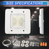 150W LED Canopy Gas Station Light-CCT 5700K Surface Mount-(600W HID/HPS Replacement) 21000LM Commercial Canopy Ceiling Lighting, IP65 Waterproof 100-277V DLC UL Listed