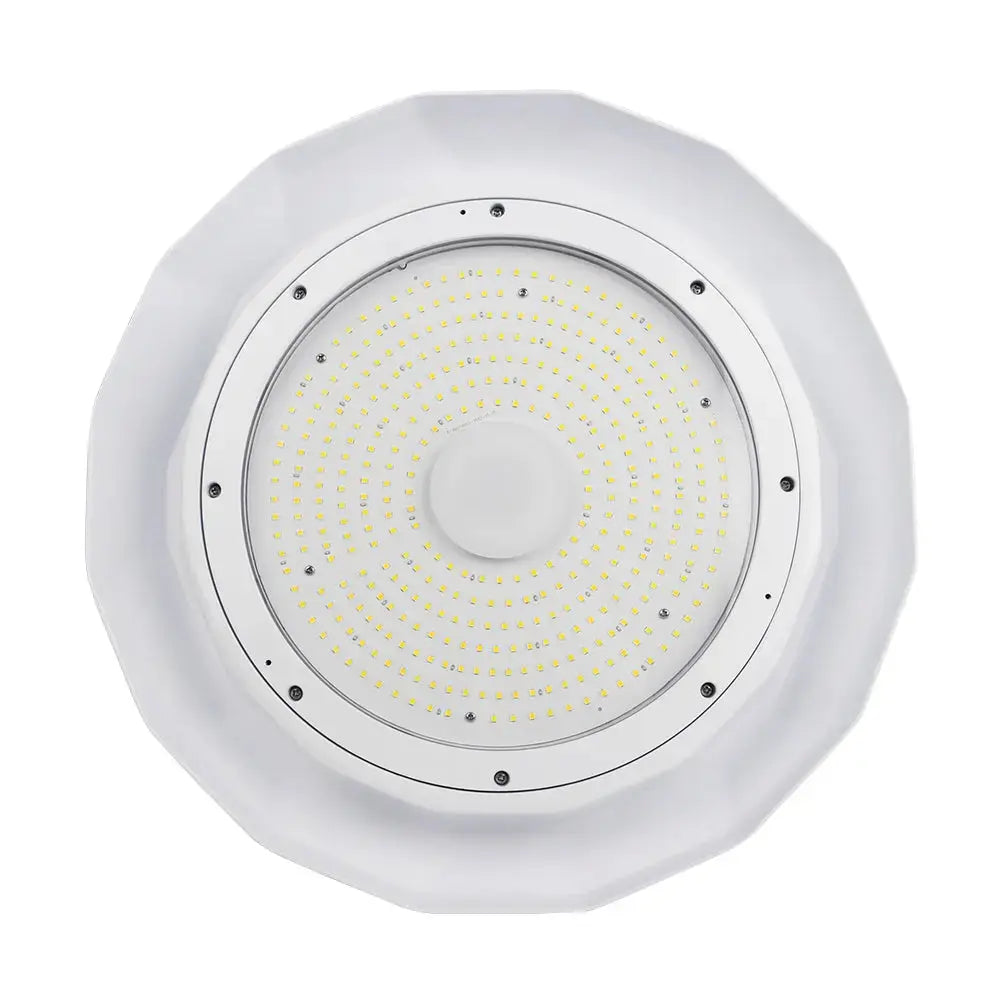 NSF LED UFO High Bay 200W - Wash Down Food Grade High Bay Light - 30000LM 5000K - 100-277V - Commercial Kitchen & Food Processing Lighting