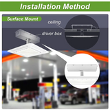 180W LED Canopy Light-AC 120~277V-CCT 5700K-0~10V Dimming- Lumen Output 25,200 Lumens-UL & DLC 5.1 Listed