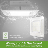 180W LED Canopy Light-AC 120~277V-CCT 5700K-0~10V Dimming- Lumen Output 25.200 Lumens-UL & DLC 5.1 Listed