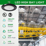 240W LED UFO High bay CCT 5000K-AC 100-277V-38,400 Lumens-ETL+DLC 5.1