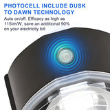 26W LED Mini Wall Pack-2,860-Lumens-70W Metal Halide Equivalent-CCT 3000K/4000K/5000K-With Photocell