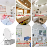 40 Pack-4 inch Ultra-Thin LED Recessed Downlight-Canless-Selectable CCT-Dimmable-2700K/3000K/3500K/4000K/5000K - LEDLIGHTING WHOLESALE