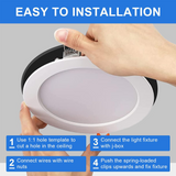 30 Pack-6 inch 12W Ultra-Thin LED Recessed Downlight-Canless-Selectable CCT-Dimmable-2700K/3000K/3500K/4000K/5000K - LEDLIGHTING WHOLESALE