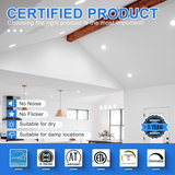 30 Pack-6 inch 12W Ultra-Thin LED Recessed Downlight-Canless-Selectable CCT-Dimmable-2700K/3000K/3500K/4000K/5000K - LEDLIGHTING WHOLESALE