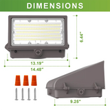 120W/100W/90W/60W Full-Cutoff LED Wall Pack-Wattage & CCT (50K/40K/30K) Selectable-LED Wall Light-Energy Efficient-Up to 20400 Lumens