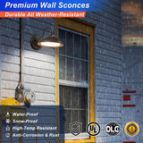 28W Gooseneck Barn Light-CCT Adjustable-CCT 2700K/3000K/4000K/5000K/5700K-Dusk To Dawn Photocell