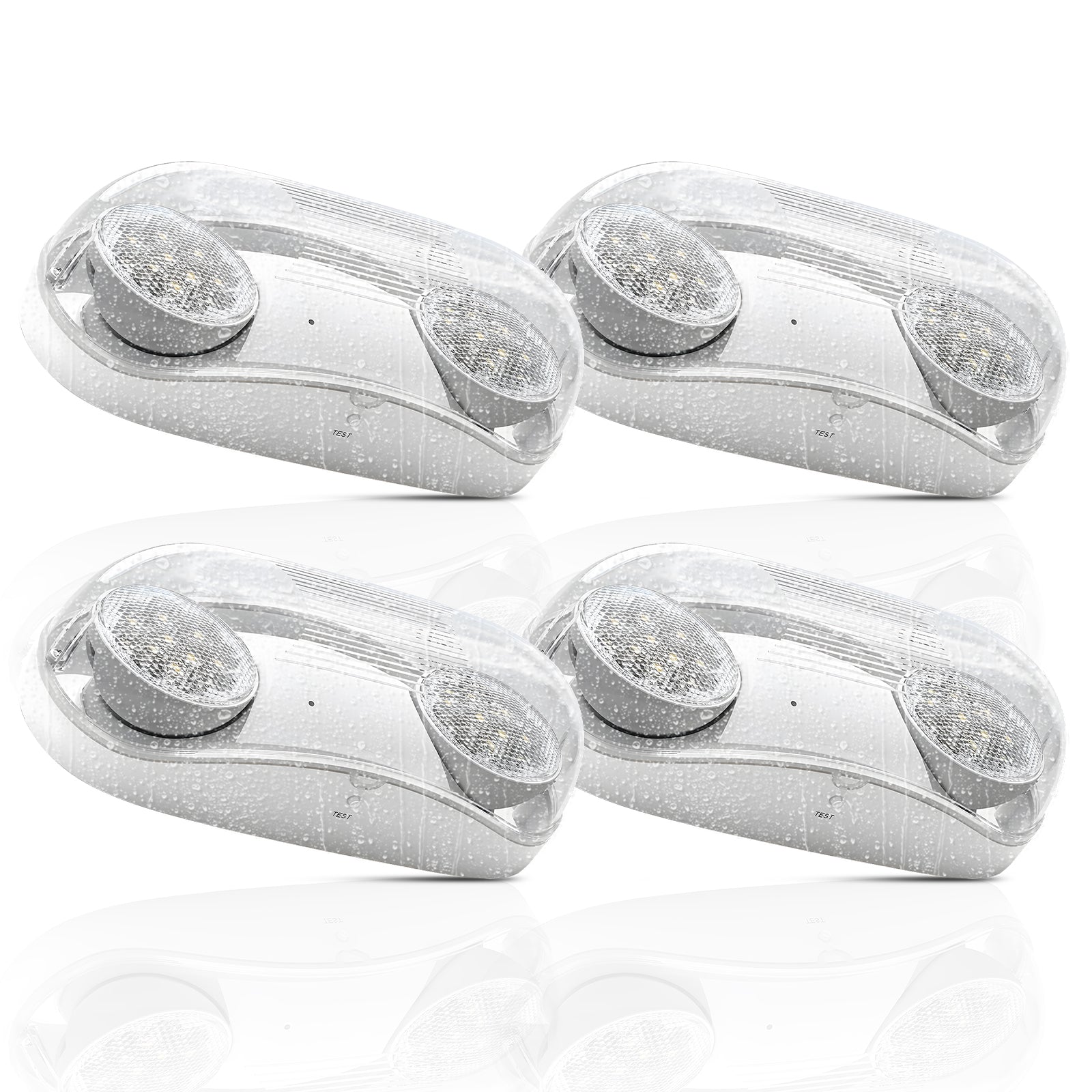 TANLITE LED Wet Location Outdoor Emergency Light with Adjustable Light Heads. UL-Listed. Rechargeable Battery Backup Included For Emergency Lighting