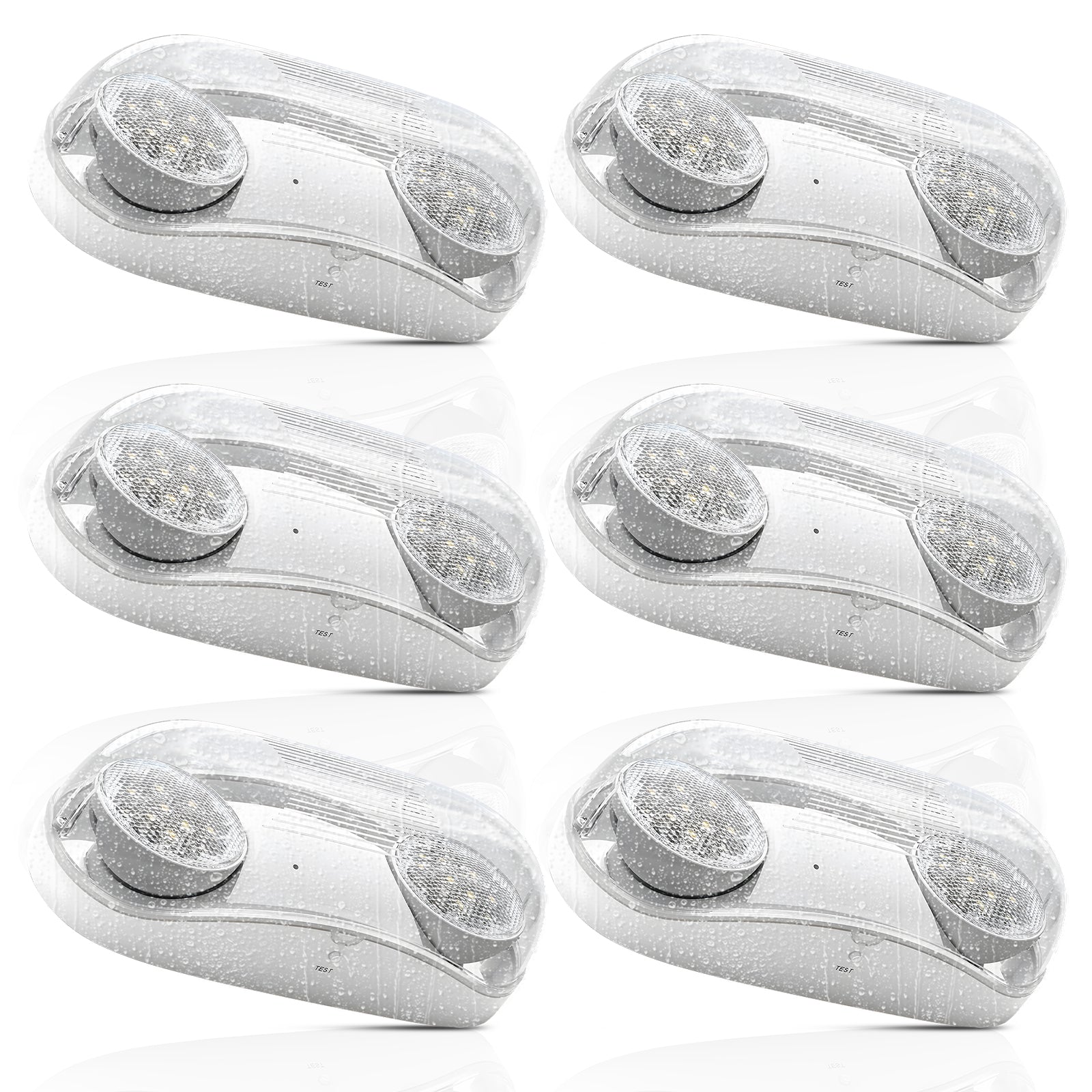 TANLITE LED Wet Location Outdoor Emergency Light with Adjustable Light Heads. UL-Listed. Rechargeable Battery Backup Included For Emergency Lighting