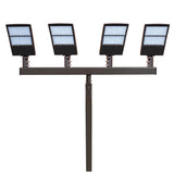 Quad Fixtures Mount Round Bullhorn Bracket 180 Degree Vertical Tenon Inline Adapters for 4 Slip Fitter Mounting Shoebox Flood Lights