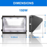 TANLITE 150W LED Wall Pack  With Compatible Photocell- Waterproof IP65-ETL+DLC Listed- 5 Years Warranty