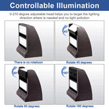 80W Rotatable Wall Pack Light-10,400 Lumens-175W Metal Halide Equivalent-5000K