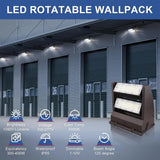 80W Rotatable Wall Pack Light-10,400 Lumens-175W Metal Halide Equivalent-5000K