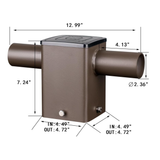 180 Degree Square Horizontal Tenon Adaptor with 2 Arms for 4 inch Square Pole Bracket Adapter-For Slip Fitter Mount Area Lights - LEDLIGHTING WHOLESALE