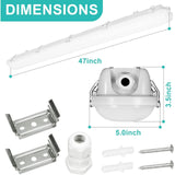 4FT LED Vapor Tight Light, 30W/40W/60W Selectable - CCT 3000K/4000K/5000K - Waterproof IP65 - Commercial Shop & Warehouse Lighting