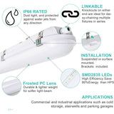4FT LED Vapor Tight Light.Wattage 30W/40W 60W CCT 3000K/4000K/5000K LED Vapor Proof 4ft Light Fixture for Cold Storage Facilities. Car Washes. Parking Garages. UL Listed (6 Pack) - LEDLIGHTING WHOLESALE