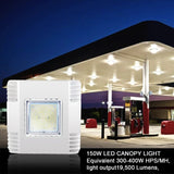 150 Watt  Led  Canopy Light-19500 Lumens-500W MH Equivalent-5700K-Surface Mount-UL DLC Listed-Gas Station Lighting