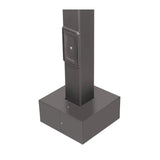 5 inch 30 Foot Steel Square Light Pole Bronze Housing | 10 Gauge