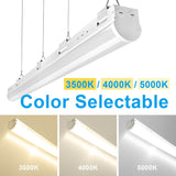 4 Pack-4ft Linkable LED Linear Strip Light-40W 5200LM-3500K/4000K/5000K Selectable DLC UL Certified 5 Years Waranty - LEDLIGHTING WHOLESALE