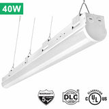 4 Pack-4ft Linkable LED Linear Strip Light-40W 5200LM-3500K/4000K/5000K Selectable DLC UL Certified 5 Years Waranty - LEDLIGHTING WHOLESALE