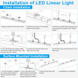 4 Pack-4ft Linkable LED Linear Strip Light-40W 5200LM-3500K/4000K/5000K Selectable DLC UL Certified 5 Years Waranty - LEDLIGHTING WHOLESALE