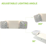 LED Emergency Light with Battery Backup, Adjustable Light Heads, Emergency Exit Lights for Home Power Failure, High Light Output for Commercial Hallways, Stairways, Fire Resistant