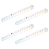 4 Pack-4ft Linkable LED Linear Strip Light-24W/32W/40W-3500K/4000K/5000K Selectable-ETL UL Certified 5 Years Waranty