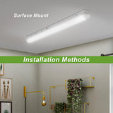4 Pack-4ft Linkable LED Linear Strip Light-24W/32W/40W-3500K/4000K/5000K Selectable-ETL UL Certified 5 Years Waranty