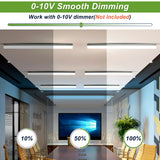 4 Pack-4ft Linkable LED Linear Strip Light-24W/32W/40W-3500K/4000K/5000K Selectable-ETL UL Certified 5 Years Waranty