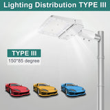 300W White Housing LED Parking Lot Light-1000W MH Equiv-42,000 Lumens-5000K Daylight-100-277V AC-UL& DLC Listed