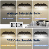 LED Parking Garage Canopy Light-Selectable Wattage and CCT-Up to 13,000 Lumens-60W / 80W / 100W-3000K/4000K/5000K