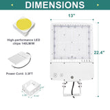 300W White Housing LED Parking Lot Light-1000W MH Equiv-42,000 Lumens-5000K Daylight-100-277V AC-UL& DLC Listed
