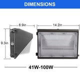 LED Wall Pack Light-60W-With Dusk-to-Dawn Photocell –7,800 Lumens-CCT 5000K
