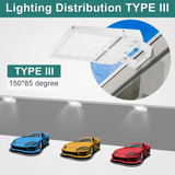 300W White Housing LED Parking Lot Light-1000W MH Equiv-42,000 Lumens-5000K Daylight-100-277V AC-UL& DLC Listed
