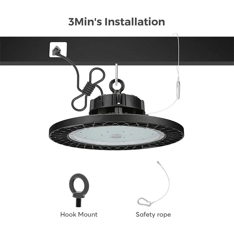 100W UFO LED High Bay Light-14,000 Lumens-5000K-DLC Premium Rated-For Warehouse - LEDLIGHTING WHOLESALE