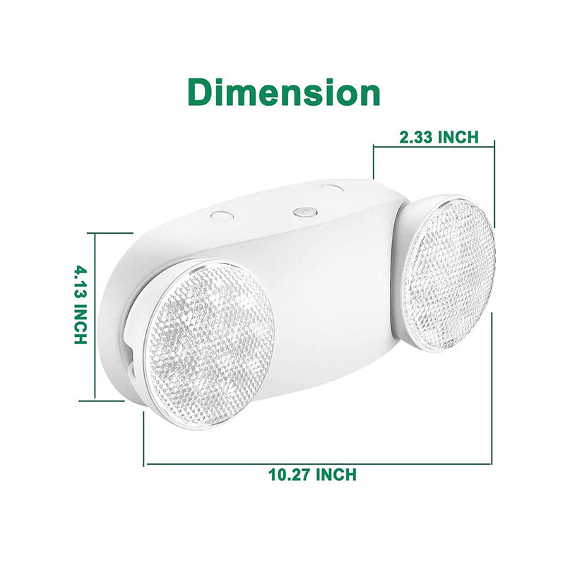 LED Emergency Exit Lighting Fixtures with Two Heads,Battery Backup,UL Qualified - LEDLIGHTING WHOLESALE