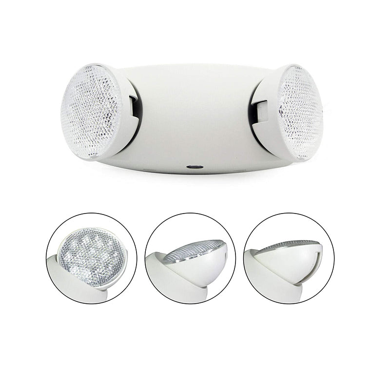 LED Emergency Exit Lighting Fixtures with Two Heads,Battery Backup,UL Qualified - LEDLIGHTING WHOLESALE