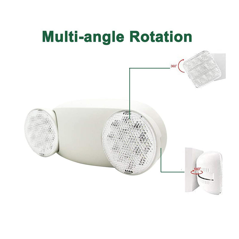 LED Emergency Exit Lighting Fixtures with Two Heads,Battery Backup,UL Qualified - LEDLIGHTING WHOLESALE