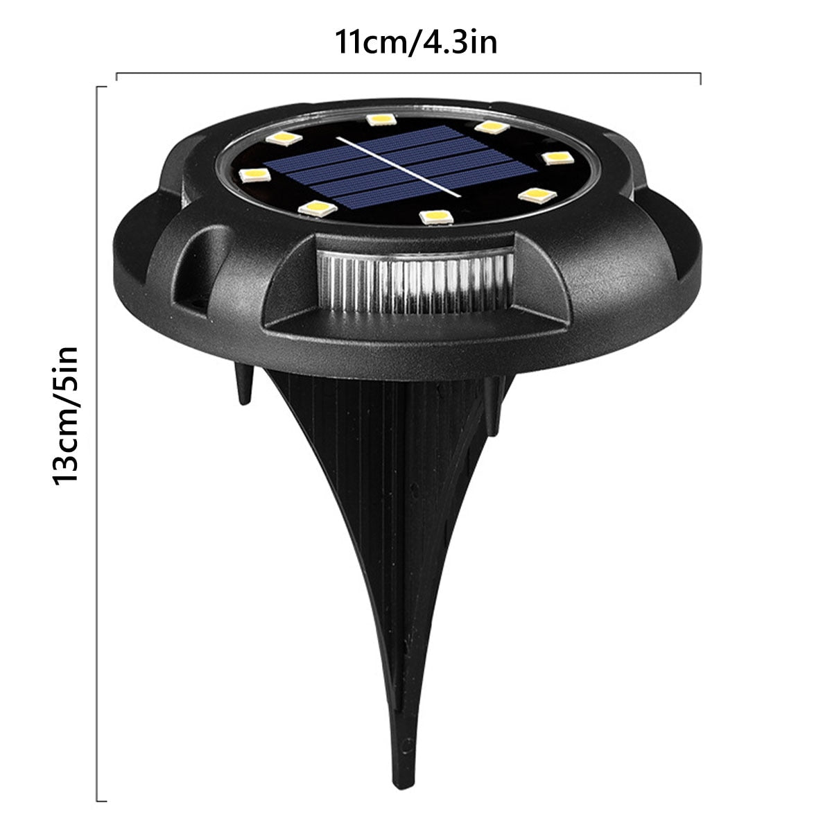 4pcs Solar Ground Light -12 LEDs Solar Disk Light- IP65 Waterproof- for Pathway Garden Lights - LEDLIGHTING WHOLESALE