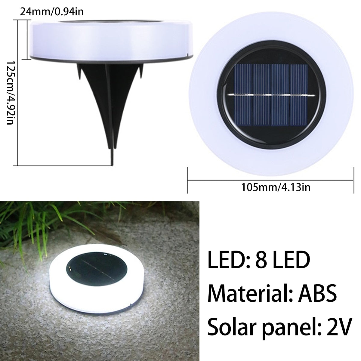 Solar Garden Lights-For Landscape PathWay Floor Under Spot Lamp - LEDLIGHTING WHOLESALE