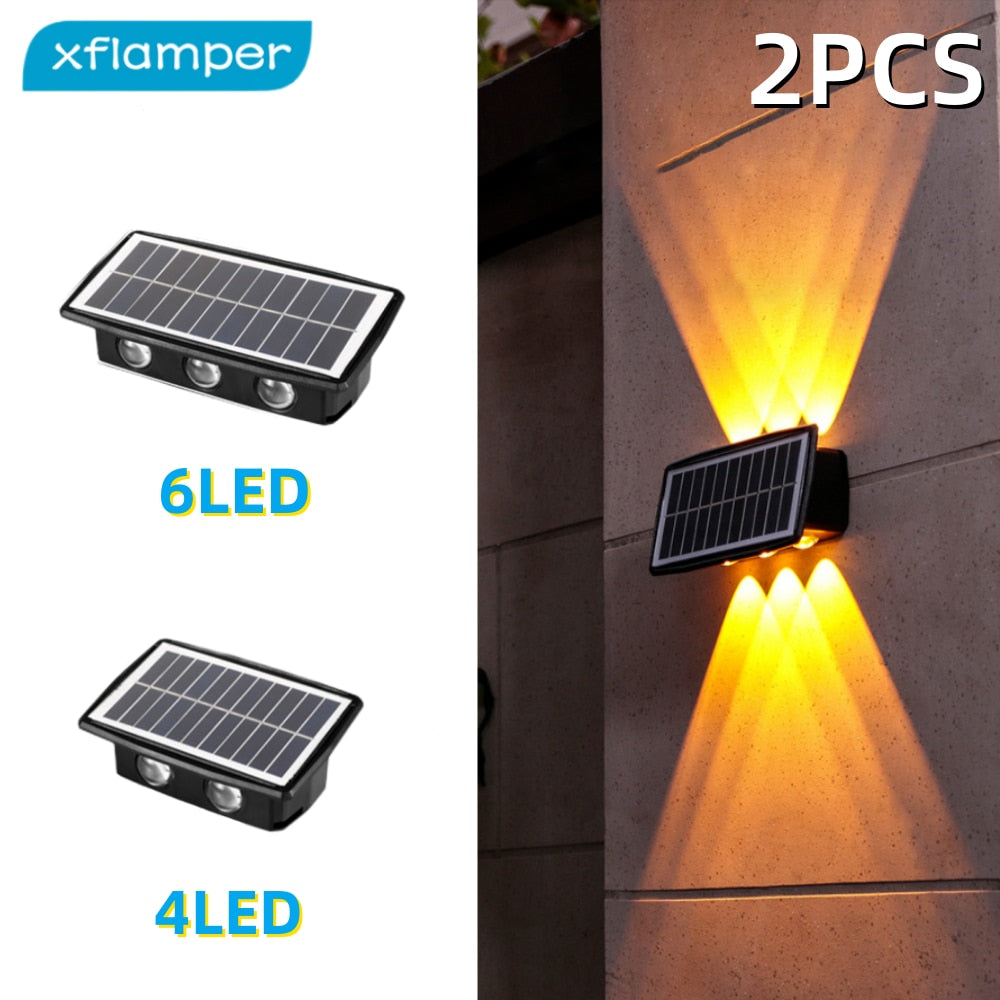 Solar Wall Light- LED Outdoor External Sconce- IP65 Waterproof - LEDLIGHTING WHOLESALE