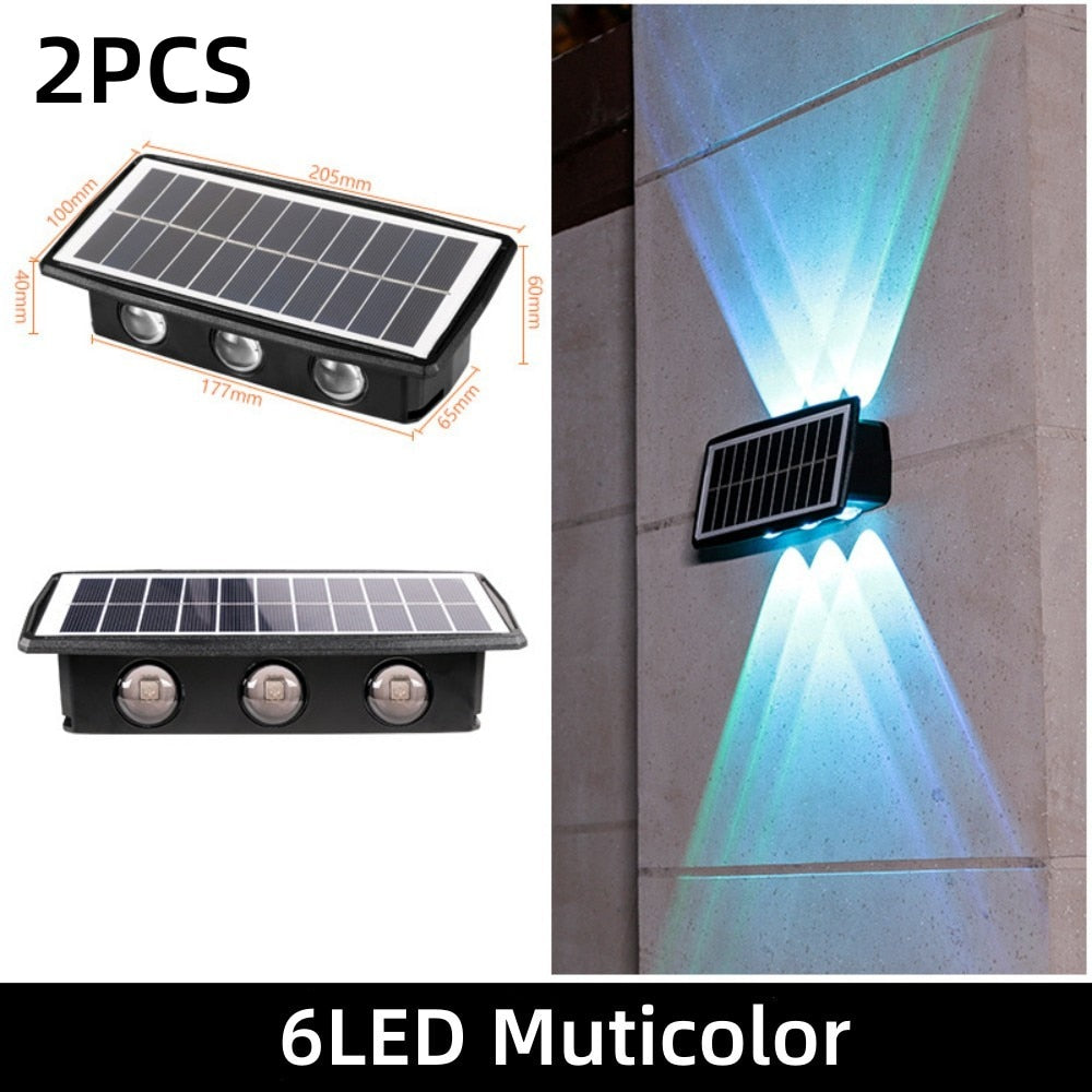 Solar Wall Light- LED Outdoor External Sconce- IP65 Waterproof - LEDLIGHTING WHOLESALE