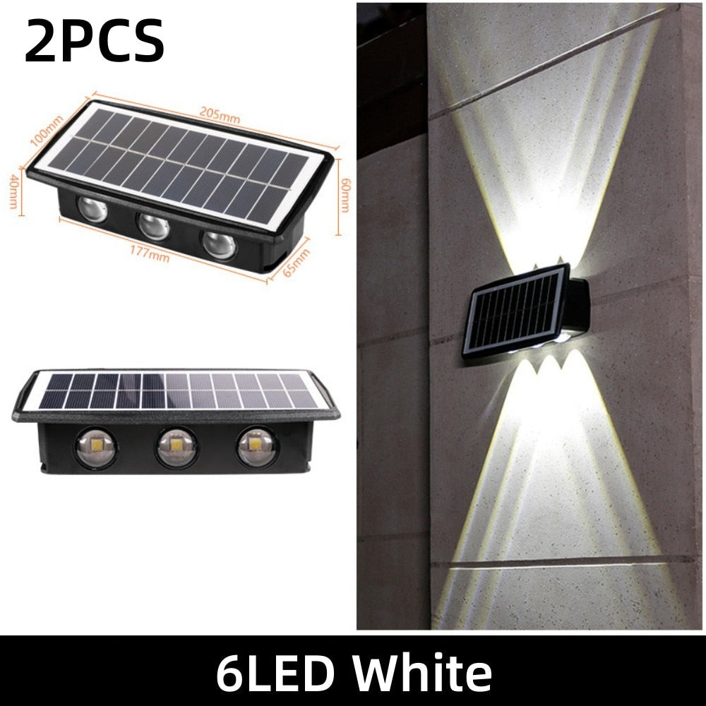 Solar Wall Light- LED Outdoor External Sconce- IP65 Waterproof - LEDLIGHTING WHOLESALE