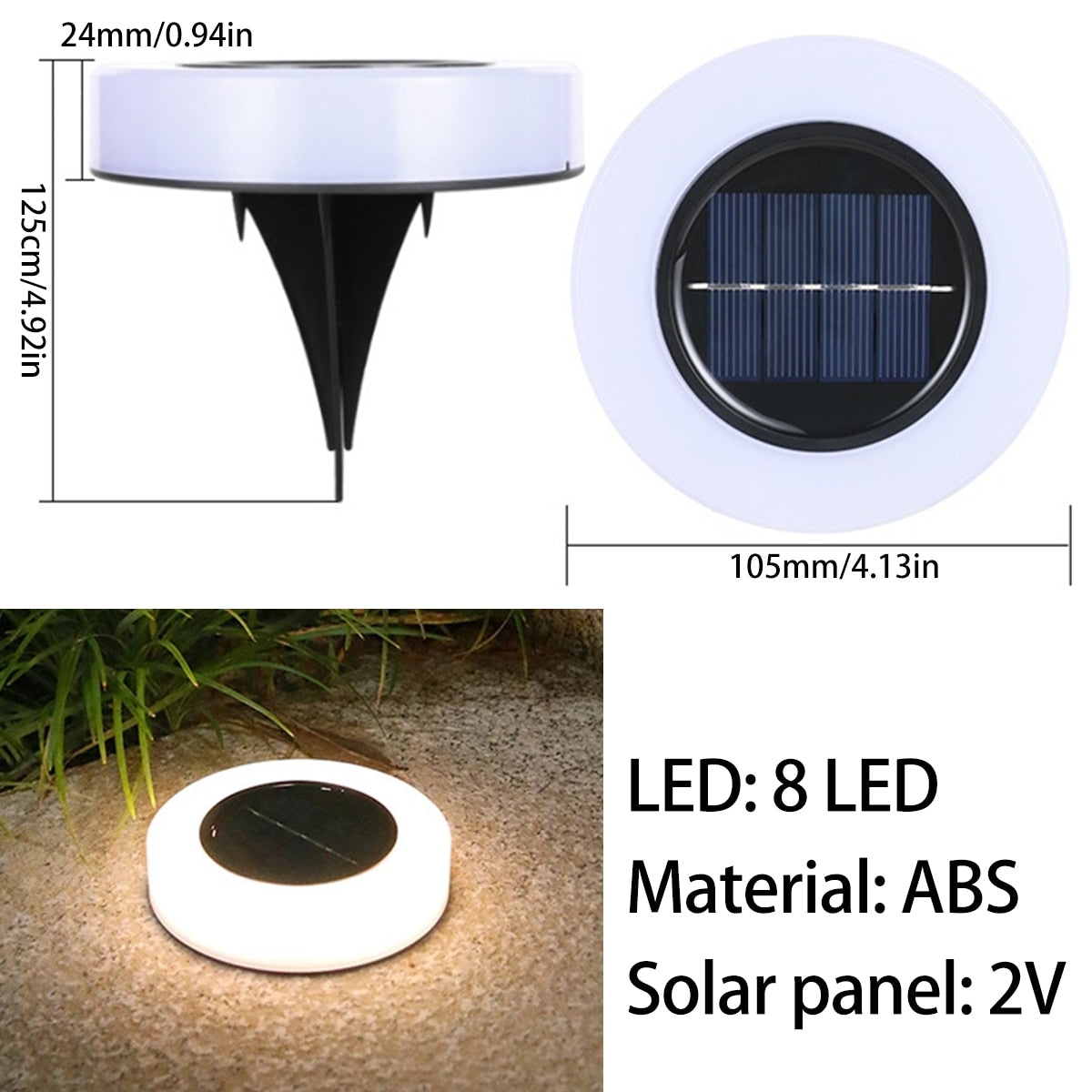 Solar Garden Lights-For Landscape PathWay Floor Under Spot Lamp - LEDLIGHTING WHOLESALE