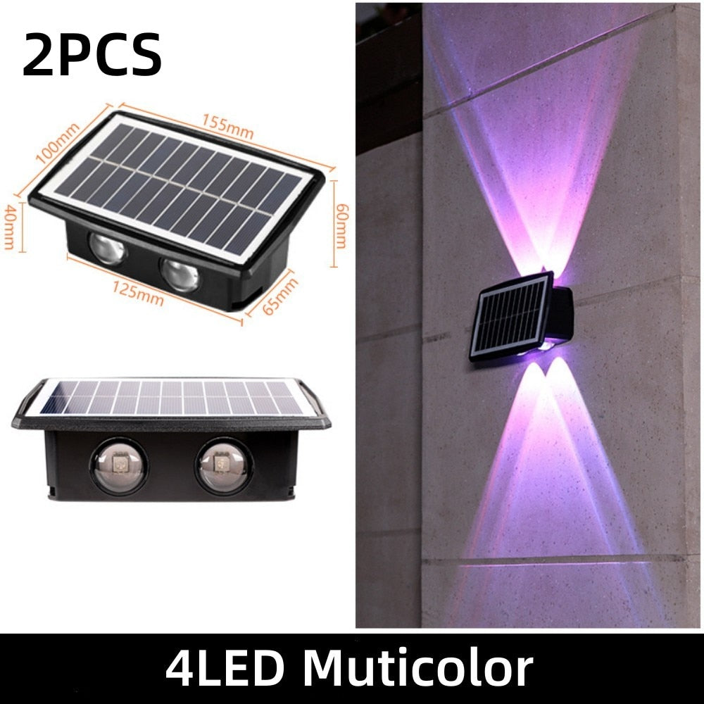 Solar Wall Light- LED Outdoor External Sconce- IP65 Waterproof - LEDLIGHTING WHOLESALE