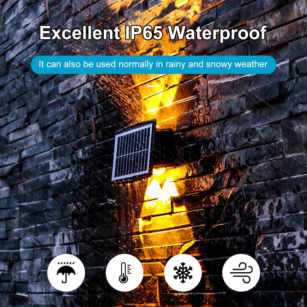 Solar Wall Light- LED Outdoor External Sconce- IP65 Waterproof - LEDLIGHTING WHOLESALE