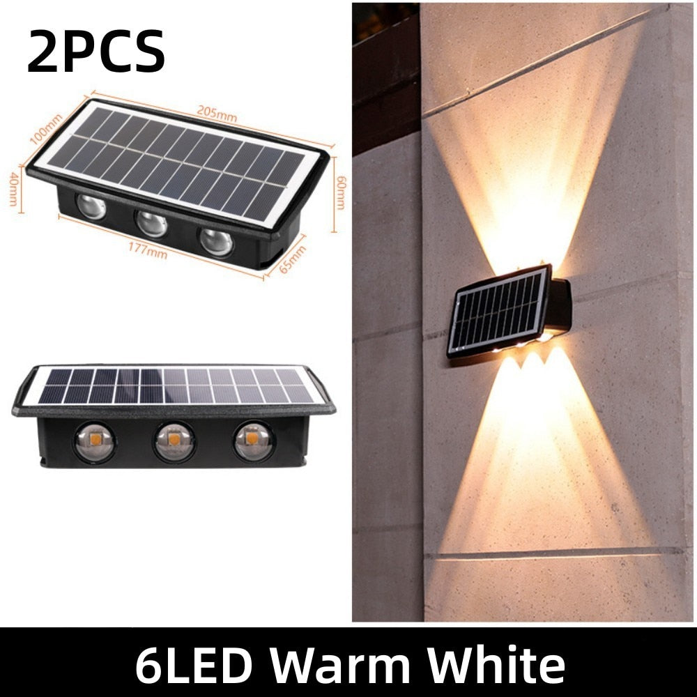 Solar Wall Light- LED Outdoor External Sconce- IP65 Waterproof - LEDLIGHTING WHOLESALE